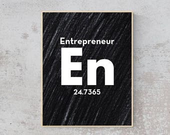 ELEMENT- Entrepreneur -Quote- Wall Art