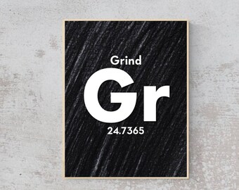 ELEMENT- Grind -Quote- Wall Art