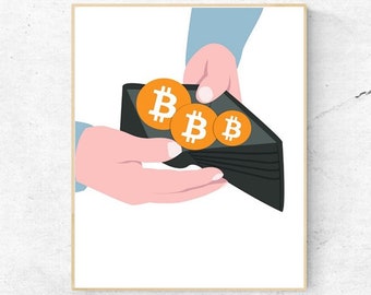 BITCOIN-Bitcoin Wallet- Digital Wall Art