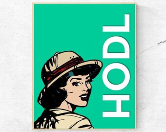 BITCOIN - HODL - Digital Wall Art
