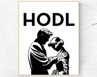 BITCOIN - HODL - Digital Wall Art