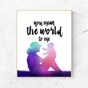 Aquarell - You Mean The World To Me - Digitale Wandkunst
