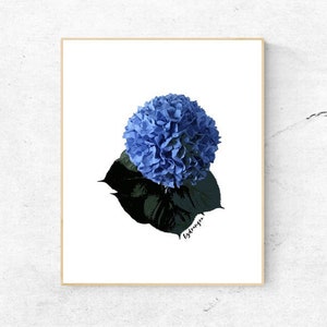 WATERCOLOR  - Hydrangea - Flowers - Digital Wall Art