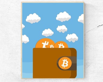 BITCOIN-Bitcoin Wallet- Digital Wall Art