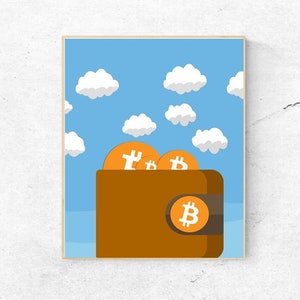 BITCOIN-Bitcoin Wallet- Digital Wall Art