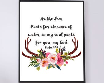 Psalm 42 1 | Etsy