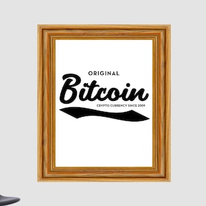 BITCOIN- Original- White- Wall Art