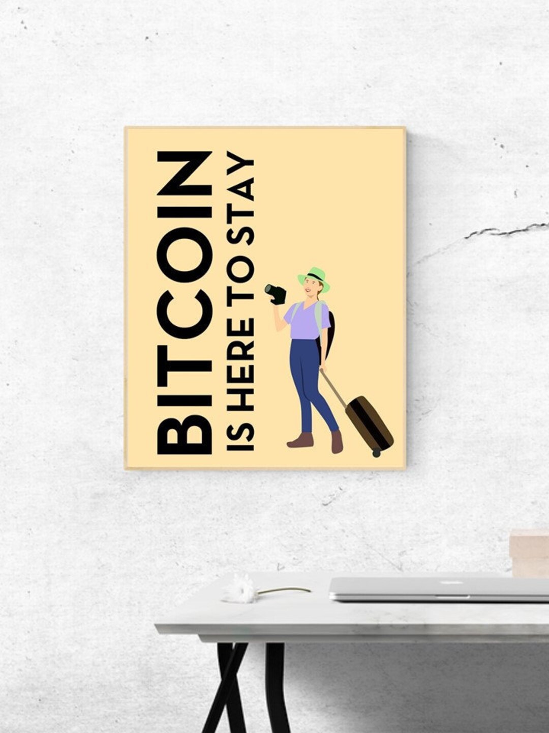 BITCOIN - Bitcoin is Here to Stay- Digital Wall Art - Etsy