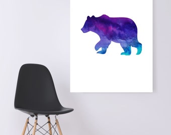 WATERCOLOR- Bear- Woodland Creature-Digital Wall Art