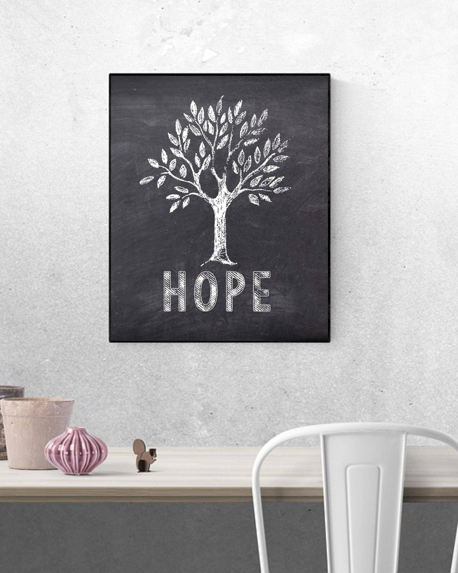 Tree Home Chalkboard Printable Wall Art - Chalkboard Kitchen Printable ...