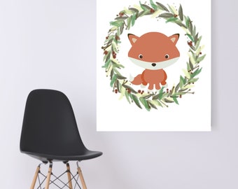 DIGITAL WALL ART- Fox- Woodland Creature