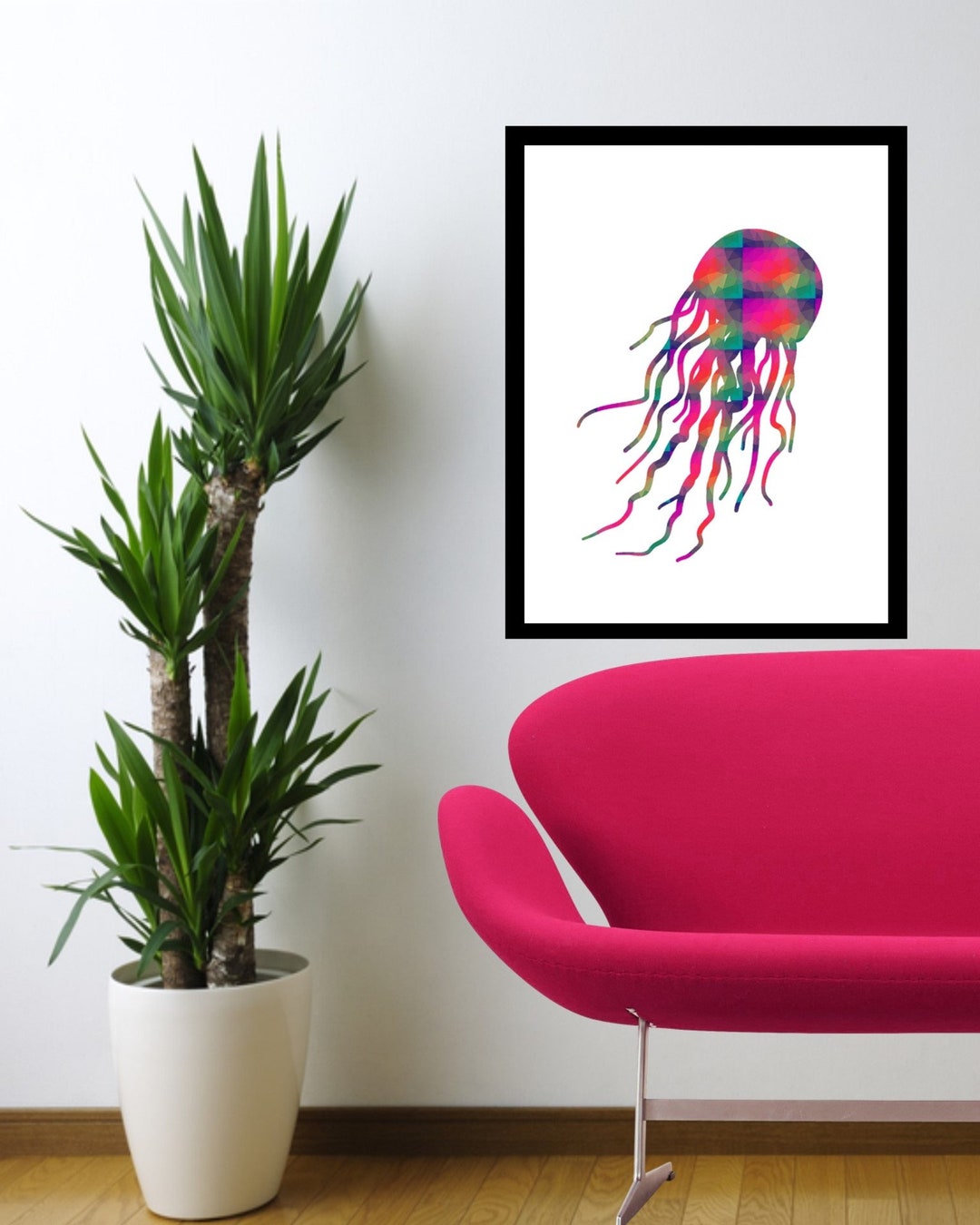 Watercolorjellyfish digital Wall Art Sea Themed Designs Etsy