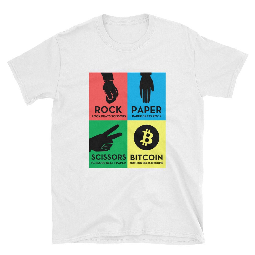TSHIRT - BITCOIN - Rock Paper Scissors Bitcoin - Short-sleeve Unisex  T-shirt - Etsy