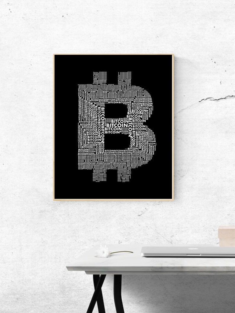 BITCOIN Bitcoin Words Digital Wall Art image 1