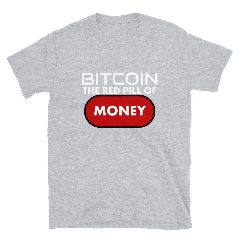CAMISETA - Bitcoin The Red Pill Of Money -Caligrafia- Iconografia-Camiseta  unissex de manga curta - Etsy Portugal