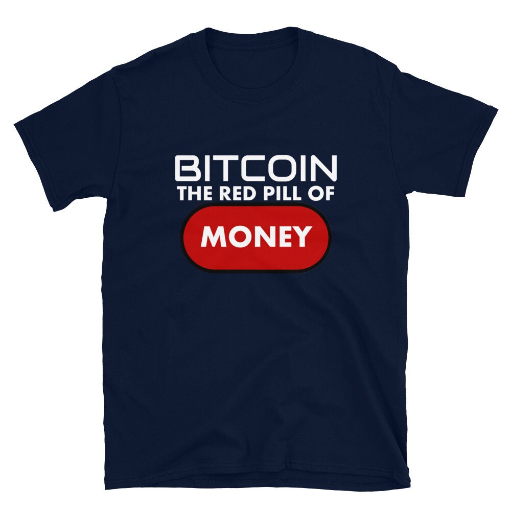 CAMISETA - Bitcoin The Red Pill Of Money -Caligrafia- Iconografia-Camiseta  unissex de manga curta - Etsy Portugal