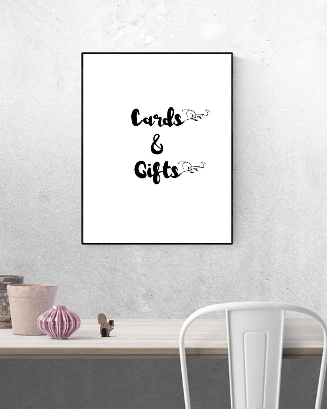 Cards & Gifts Plain White Wedding Sign Wall Art- Watercolor Wedding Art ...