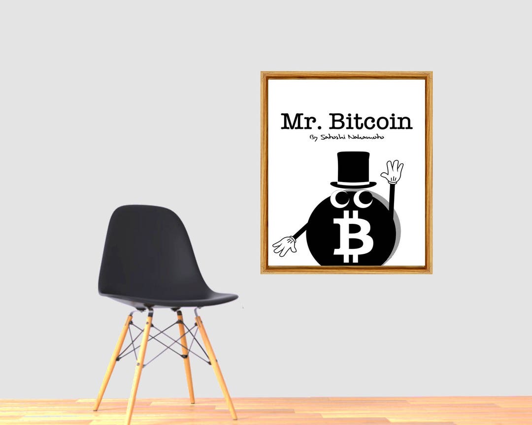 Mr. Bitcoin Wall Art - Etsy