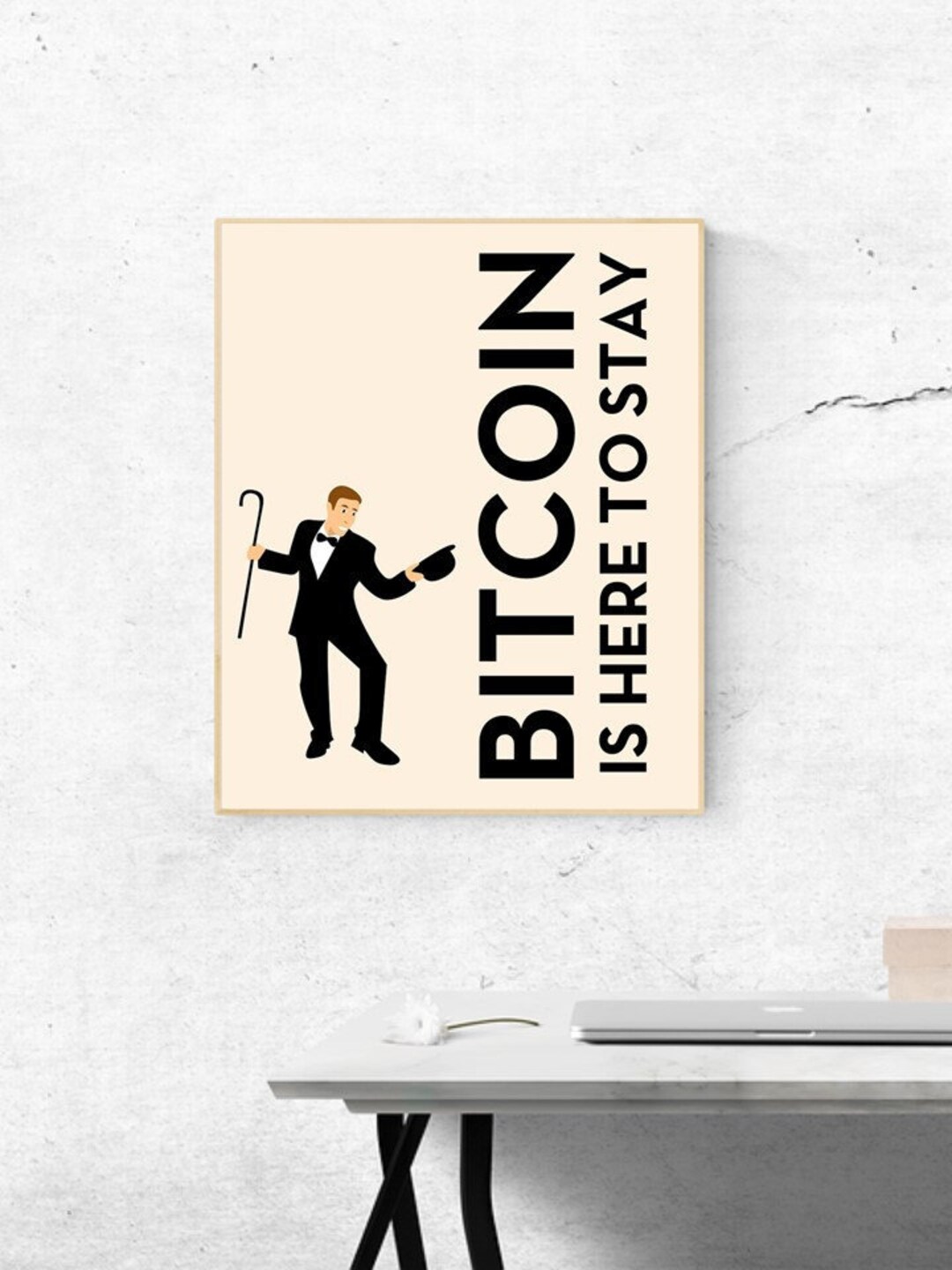 BITCOIN - Bitcoin is Here to Stay- Digital Wall Art - Etsy