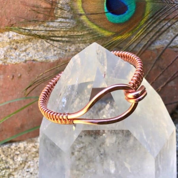 Copper bracelet, Recycled Copper Jewelry, arthritis bracelet, arthritis relief, wire wrapped bracelet