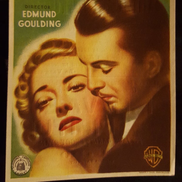 Original 1939 Dark Victory Spanish Herald Movie Poster Bette Davis, George Brent, Humphrey Bogart