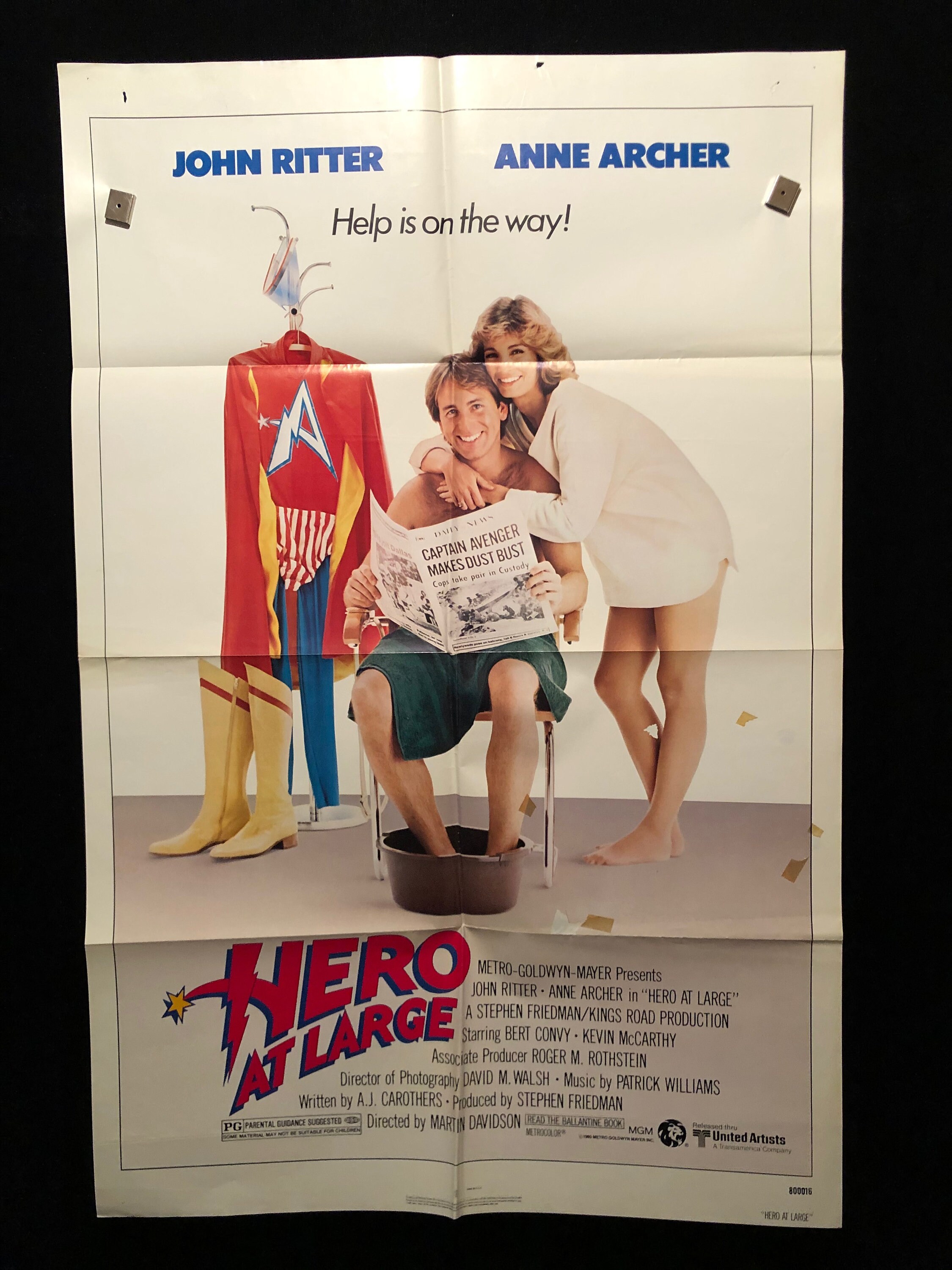 Original 1980 Hero At Large One Sheet Movie Poster Superheld Etsy