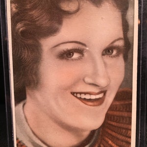 Original 1935 Gracie Fields Ardath Cork State Express Cigarettes Cigarette Card Film, Stage & Radio Stars Vintage, Hollywood, Poster MGM