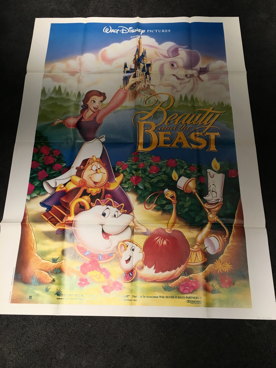Original Rare Org Beauty And The Beast French Giant Movie Etsy