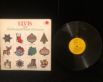 Original 1975 Elvis Presley The Wonderful World Of Christmas Vinyl Record LP RCA ANL1-1936 Stereo