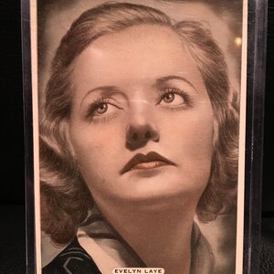 Original 1935 Evelyn Laye Ardath Cork State Express Cigarettes Cigarette Card Film, Stage & Radio Stars Vintage, Hollywood, Poster MGM