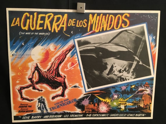 1953年オリジナル映画『宇宙戦争』メキシコロビーカードポスター、H.G. 