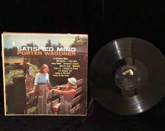Original 1956 Porter Wagoner Satisfied Mind Vinyl Album LP Record RCA LPM1358 Country
