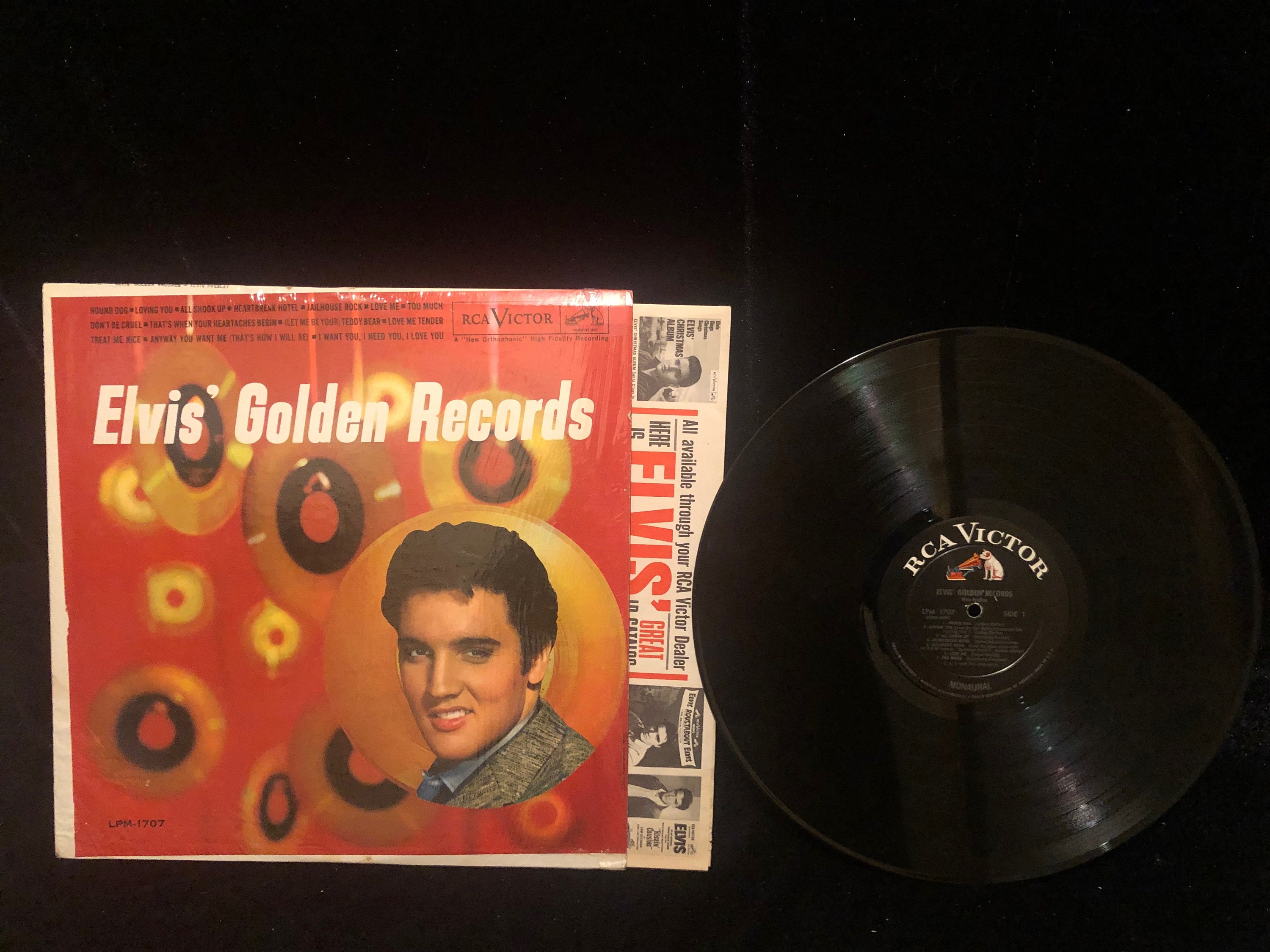 Original 1958 Elvis Presley Elvis' Golden Records Vinyl Record LP With