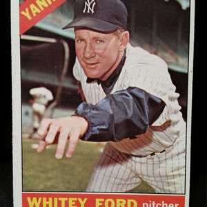Whitey Ford 1966 Topps Baseball Card New York Yankees NY #160