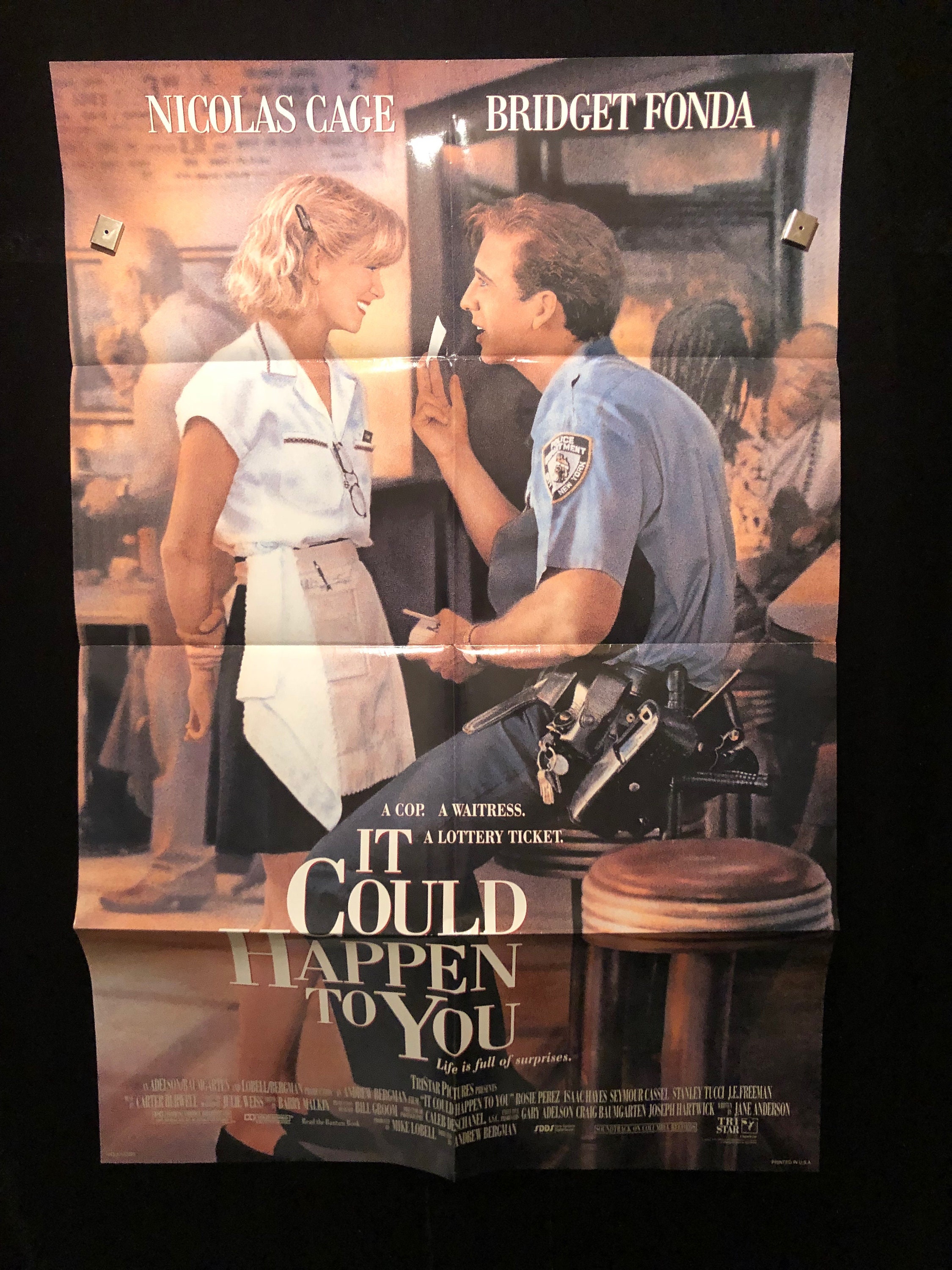 Original 1994 It Could Happen To You One Sheet Movie Poster Nicolas Cage,  Bridget Fonda