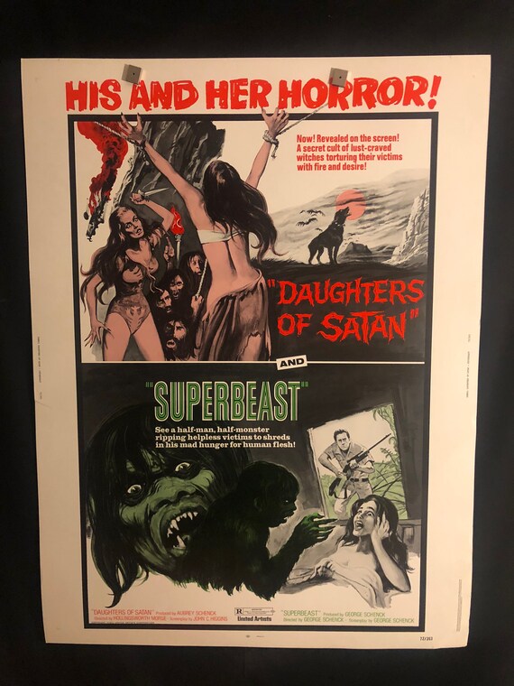 Daughters of Satan /& Superbeast horror movie poster