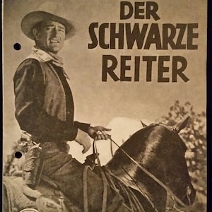 Original 1947 Angel And The Badman Austrian Movie Poster Program, John Wayne, Cowboy, Western