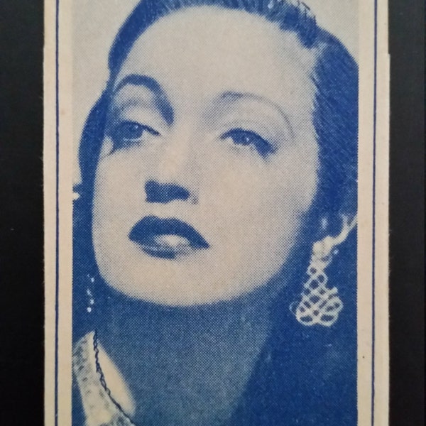 Original 1947 Dorothy Lamour Turf Cigarette Card, Vintage, Hollywood, Movie, Poster, Star, Paramount