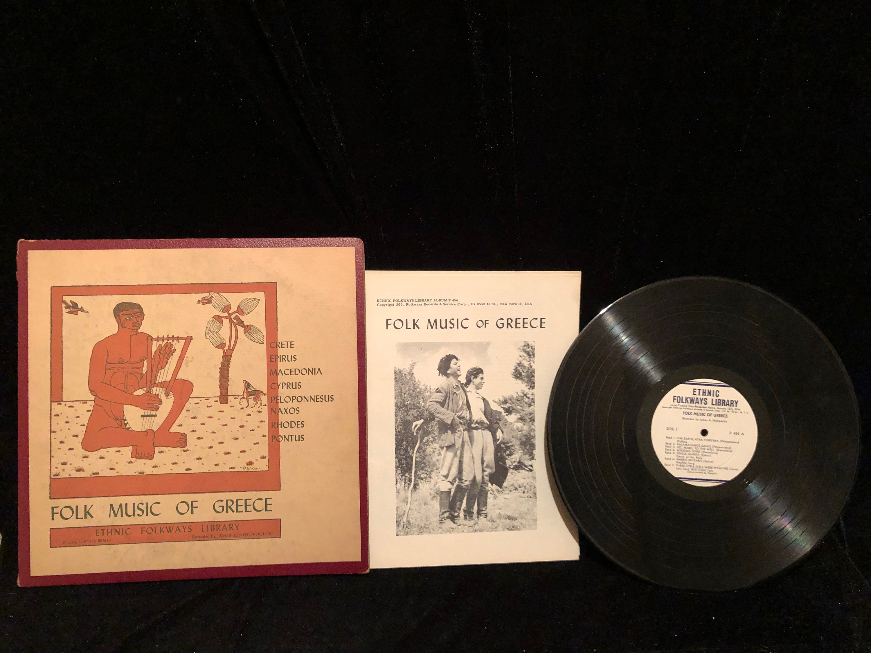 Original 1955 Folk Music of Greece Ethnic Folkways Library Etsy Singapore