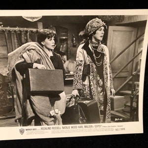 Original 1962 Gypsy 8x10 Película de prensa Foto en blanco y negro Natalie Wood Rosalind Russell