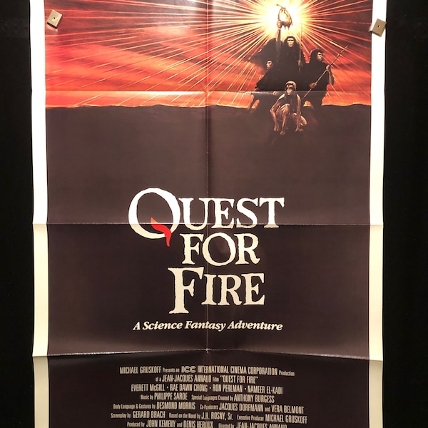 Original 1982 Quest For Fire One Sheet Movie Poster Ron Perlman