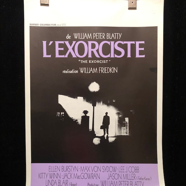 Original 1974 The Exorcist Belgian Movie Poster Horror Linda Blair William Friedkin