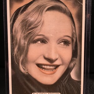 Original 1935 Elisabeth Bergner Ardath Cork State Express Cigarettes Cigarette Card Film, Stage & Radio Stars Vintage, Hollywood, Poster MGM