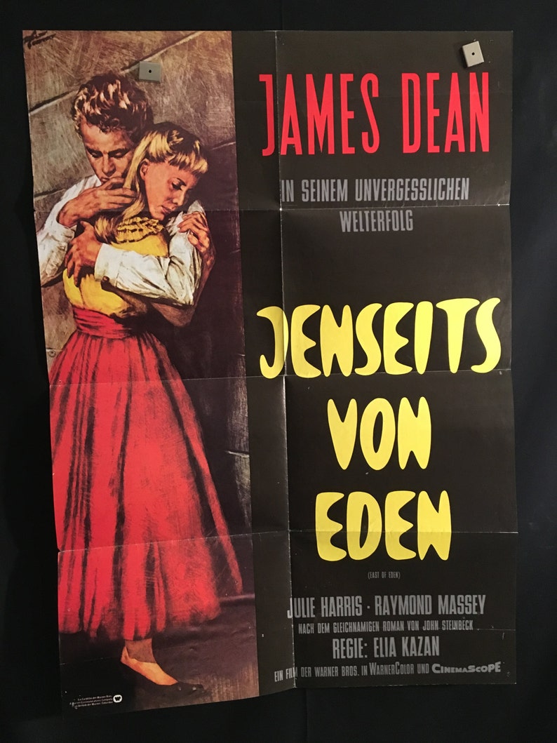 Original 1970R East Of Eden German A1 Movie Poster, James Dean, Julie Harris image 1