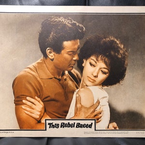 Original 1960 This Rebel Breed Lobby Card Movie Poster, Rita Moreno, Teen, Sexploitation, Exploitation, Biker, Gang, Moto