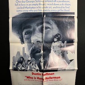 Original Who is Harry Kellerman One Sheet 1971 Filmposter Dustin Hoffman Style B Cowboy