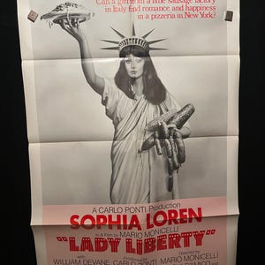 Manifesto originale del film Lady Liberty del 1971, Sophia Loren, New York, NY, Statua della Libertà