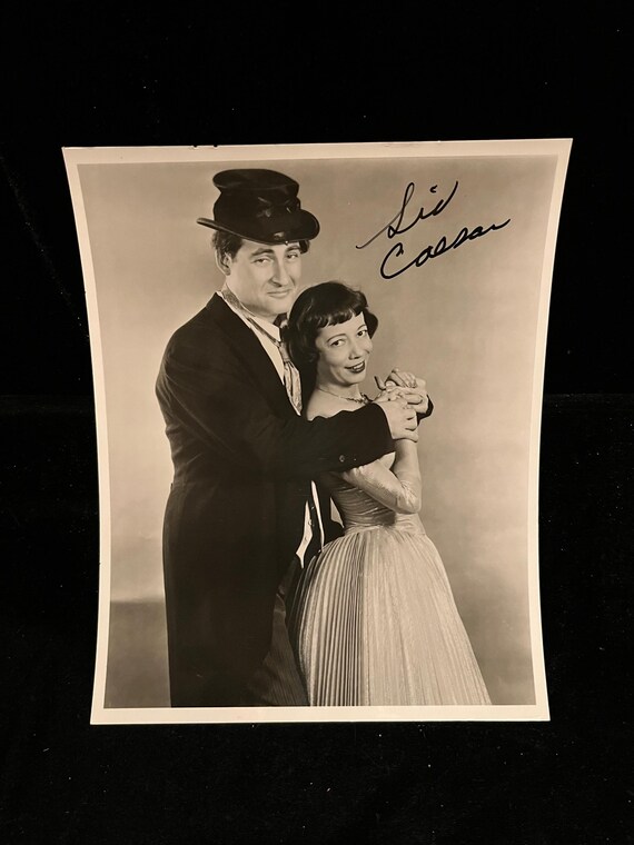 Original 1970s Sid Caesar Signed Autographed 8x10… - image 1
