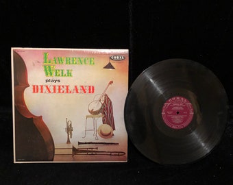 Original 1957 Lawrence Welk Plays Dixieland Album Vinyl Record LP CRL57146 Coral