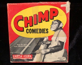 Original 1960s Chimp Comedies Chimp the Chump Super 8MM Movie Reel Castle  Films 843 